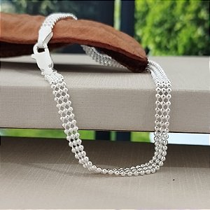 Pulseira Esteira de Bolinha - Prata 925 - MP967-31186