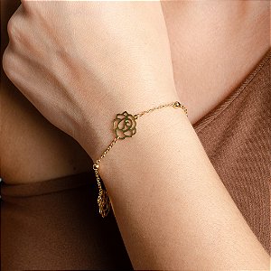 Pulseiras c/ Flores e Bolinhas - Semijoias 18k - P14-11140