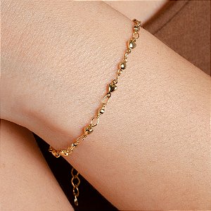 Pulseira Mini Corações - Semijoias 18k - P25-12130