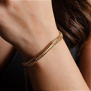 Pulseira Lacraia - Semijoias 18k - P39-19220