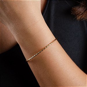 Bracelete Torcidinho Ajustável - Semijoias 18k - P69-10200