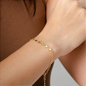 Pulseira Mini Trevos -  Semijoias 18k - P71-10150