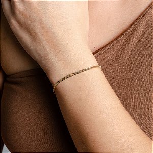 Pulseira Laminada 3mm - Semijoias 18k - P74-09140