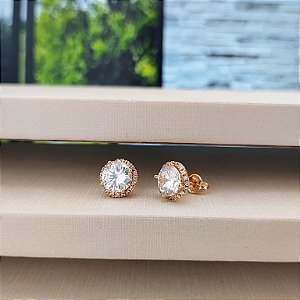 Brinco Ponto de Luz Cravejado - Semijoia 18k - B317-10120