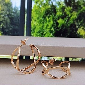 Argola Vazada - Semijoia 18k - B330-16170