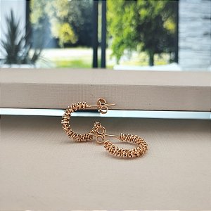 Argola Trabalhada - 15mm - Semijoia 18k - B392-0476