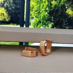 Argola Lisa Quadrada - 14mm - Semijoia 18k - B371-71116