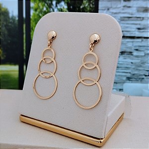 Brinco Pêndulo Elos - Semijoias 18k - B337-05130