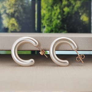 Argola Perolada - 16mm - Semijoias 18k - B362-08120