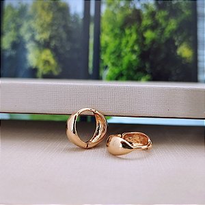 Argola Lisa -13mm- Semijoia 18k -B509-0588