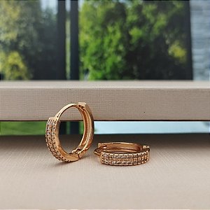 Argola Cravejada - 16mm - Semijoia 18k - B522-12150