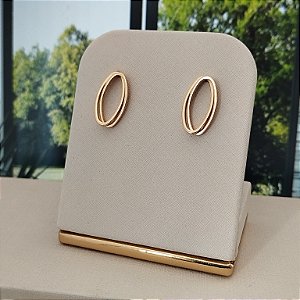 Brinco Vazado Duplo - Semijoia 18k -B328-11130