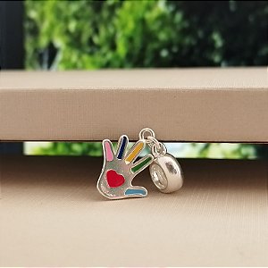 Berloque Símbolo Síndrome de Dawn - Prata 925 - MBL320-22132