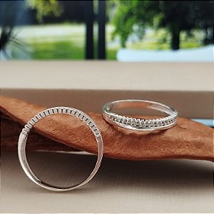 Anel Aparador Cravejado - Prata 925 - MA447-21126