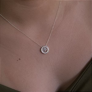 Gargantilha Cravejada - Prata 925 - MG795-48288