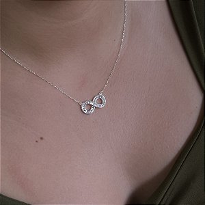 Gargantilha Infinito Cravejado - Prata 925 - MG796-38228