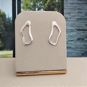 Brinco Orgânico Vazado - Prata 925 - B545-40140