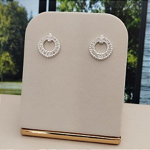 Brinco Cravejado - Prata 925 - B549-40240