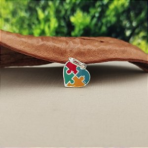 Pingente Coração Símbolo do Autismo - Prata 925 - MPI430-17106