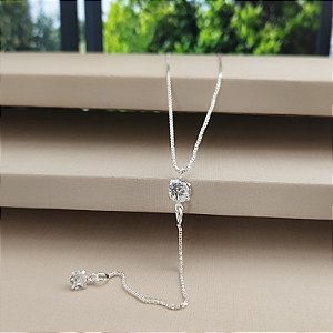 Gargantilha Gravatinha Ponto de Luz - Prata 925 - MG797-42252