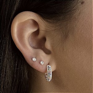 Argola Cravejada Multicor - 16mm - Prata 925 - BB567-41246