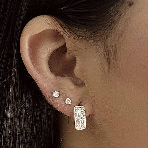 Argola Cravejada - 13mm - Prata 925 - B568-64384