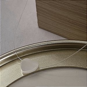 Gargantilha Coração Madrepérola Nylon - Prata 925 - MG812-20160