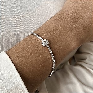 Pulseira Zircônias (Com Ródio) - Prata 925 - P123-61368