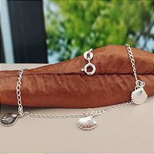 Pulseira Com Conchas - Prata 925 - P140-30180