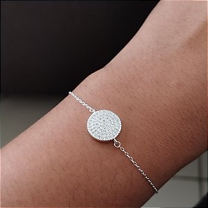 Pulseira Cravejada - Prata 925 - P142-33198