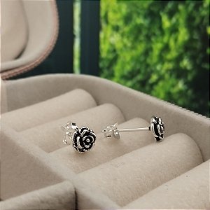 Brinco Flor Bali Pikun (Cor Envelhecida) - Prata 925 - B575-1378