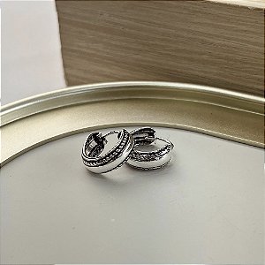 Argola Bali (Cor Envelhecida) - 13mm - Prata 925 - B585-25150