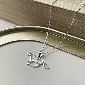 Gargantilha Cavalo Com Zircônias - Prata 925 - MG819-32192