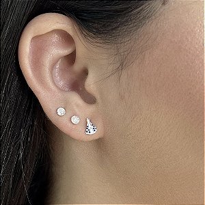 Brinco N.S Aparecida Cravejada - Prata 925 - B606-X74