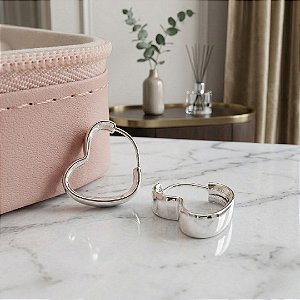 Argola Coração - 13mm - Prata 925 - B610-X56