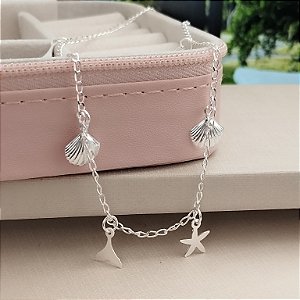 Gargantilha Choker Praia - Prata 925 - MG833-X198
