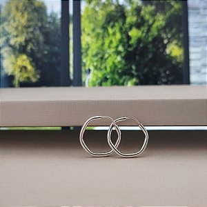 Argola Geométrica -14mm - Prata 925 - B623-X48