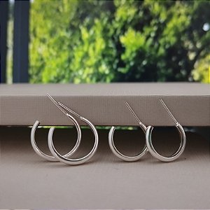 Dupla de Argolas - Prata 925 - B628-X120