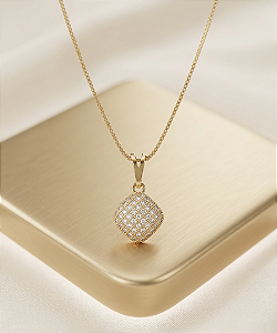 Gargantilha Cravejada - Semijoia 18k - MG854-X170