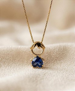 Gargantilha Menino Com Zircônias - Semijoia 18k - MG855-X190