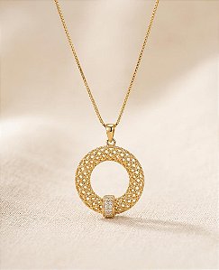 Gargantilha Feminina Vazada - Semijoia 18k - MG902-X260