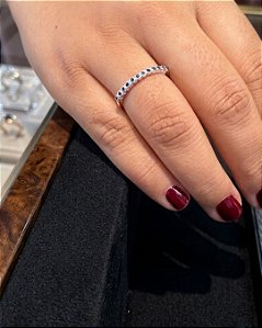 Anel Aparador Com Pedras Azul - Prata 925 - MA537-28168