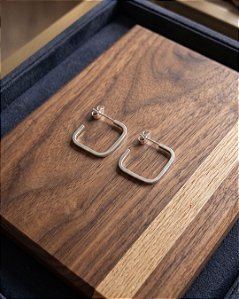 Argola Quadrada - 17mm - Prata 925 - B635-X68