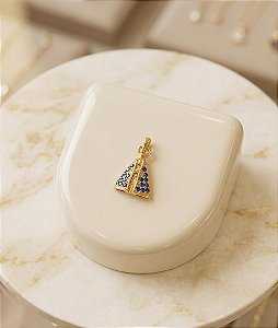 Pingente N.S Aparecida Cravejado - Semijoia 18k - MPI456-X140