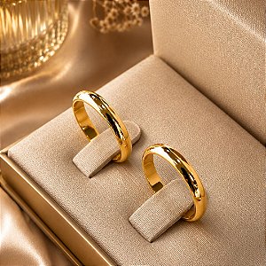 Aliança Tradicional - 3mm - Semijoia 18k - Antialérgica - (Unidade) - AL18