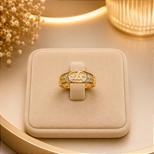 Anel ABC Infantil Semijoia 18k MA599