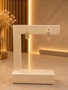 Argola Cravejada - Semijoia 18k - B695