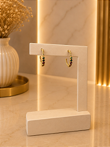Argola Com Zircônias Color - Semijoia 18k - B699