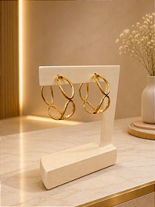 Argola Vazada - Semijoia 18k - B672