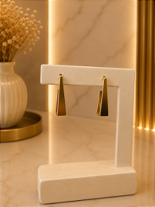 Argola Com Tarraxa - Semijoia 18k - B731